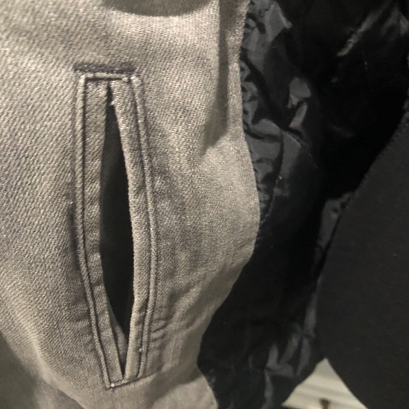 Vintage Distressed Grey Denim-Denim & Supply Ralph Lauren Grey Pea Coat Gorpcore - Picture 8 of 8